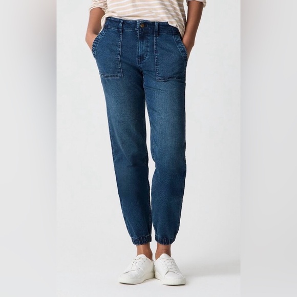 J.Crew Size 28 Blue Denim Jogger Jeans High Rise - Picture 1 of 9